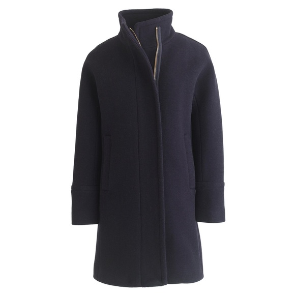 J crew black coat wool blend NWOT size 2 - Picture 3 of 6